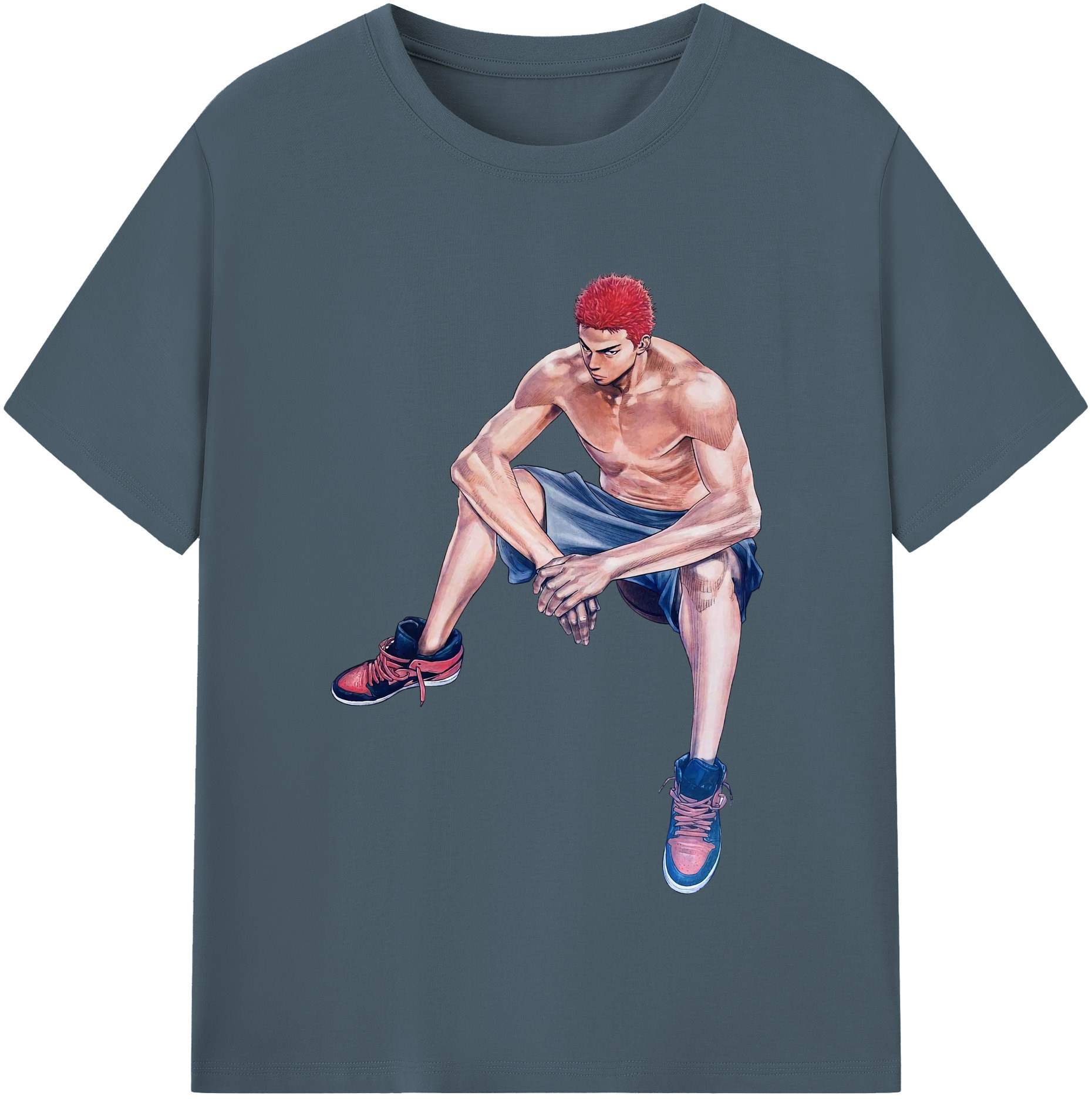 SLAM DUNK／スラムダンク 綿100％半袖Tシャツ（フロントプリント）